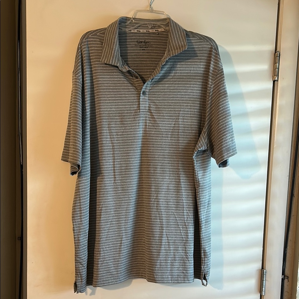 Walter Hagen Gray Polo Shirt Classic Knit Design